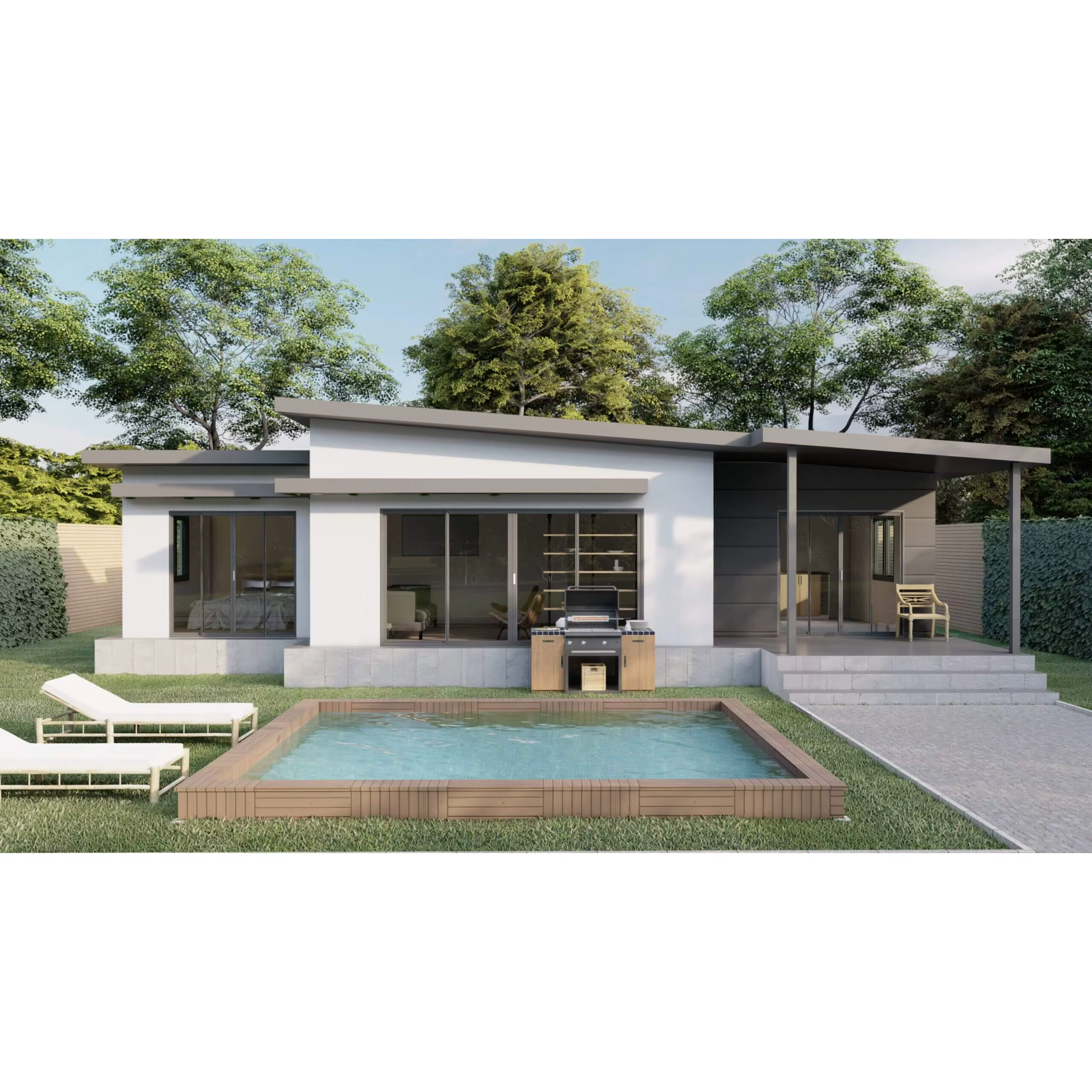 Single-Story Prefab Summerhouse Comfortable Outdoor Living Space
